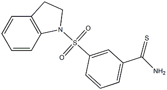 3-(2,3-dihydro-1H-indole-1-sulfonyl)benzene-1-carbothioamide Structure