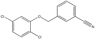 3-(2,5-dichlorophenoxymethyl)benzonitrile 化学構造式