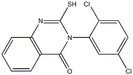 3-(2,5-dichlorophenyl)-2-sulfanyl-3,4-dihydroquinazolin-4-one,,结构式