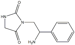 3-(2-amino-2-phenylethyl)imidazolidine-2,4-dione Structure