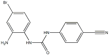 3-(2-amino-4-bromophenyl)-1-(4-cyanophenyl)urea,,结构式