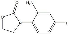 3-(2-amino-4-fluorophenyl)-1,3-oxazolidin-2-one 化学構造式