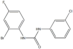 3-(2-bromo-4-fluorophenyl)-1-(3-chlorophenyl)urea 结构式