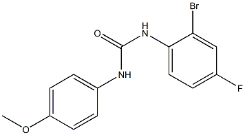 3-(2-bromo-4-fluorophenyl)-1-(4-methoxyphenyl)urea Struktur