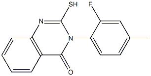 3-(2-fluoro-4-methylphenyl)-2-sulfanyl-3,4-dihydroquinazolin-4-one 化学構造式