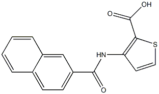 3-(2-naphthoylamino)thiophene-2-carboxylic acid Struktur