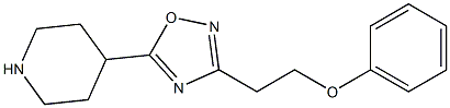 3-(2-phenoxyethyl)-5-(piperidin-4-yl)-1,2,4-oxadiazole 化学構造式