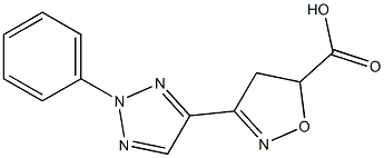 3-(2-phenyl-2H-1,2,3-triazol-4-yl)-4,5-dihydro-1,2-oxazole-5-carboxylic acid Struktur