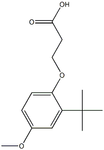3-(2-tert-butyl-4-methoxyphenoxy)propanoic acid,,结构式