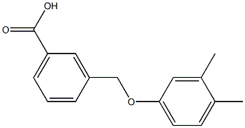 3-(3,4-dimethylphenoxymethyl)benzoic acid 结构式