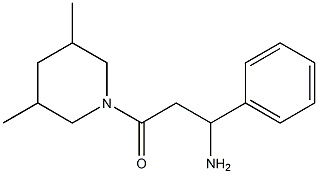 3-(3,5-dimethylpiperidin-1-yl)-3-oxo-1-phenylpropan-1-amine Structure