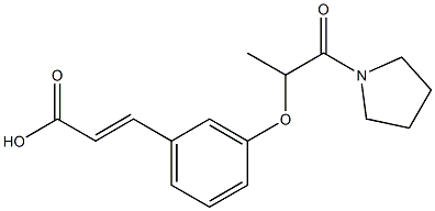 3-(3-{[1-oxo-1-(pyrrolidin-1-yl)propan-2-yl]oxy}phenyl)prop-2-enoic acid Structure