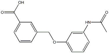 3-(3-acetamidophenoxymethyl)benzoic acid Struktur