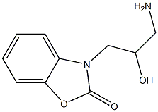 3-(3-amino-2-hydroxypropyl)-2,3-dihydro-1,3-benzoxazol-2-one,,结构式