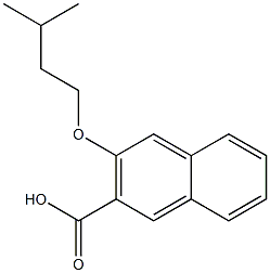3-(3-methylbutoxy)naphthalene-2-carboxylic acid 化学構造式