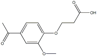 3-(4-acetyl-2-methoxyphenoxy)propanoic acid Struktur