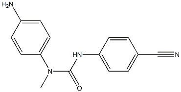 3-(4-aminophenyl)-1-(4-cyanophenyl)-3-methylurea Structure