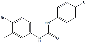 3-(4-bromo-3-methylphenyl)-1-(4-chlorophenyl)urea Struktur