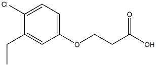 3-(4-chloro-3-ethylphenoxy)propanoic acid,,结构式