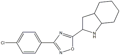 3-(4-chlorophenyl)-5-(octahydro-1H-indol-2-yl)-1,2,4-oxadiazole 化学構造式