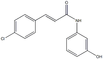 3-(4-chlorophenyl)-N-(3-hydroxyphenyl)prop-2-enamide 化学構造式