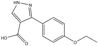 3-(4-ethoxyphenyl)-1H-pyrazole-4-carboxylic acid,,结构式