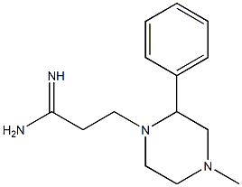 3-(4-methyl-2-phenylpiperazin-1-yl)propanimidamide,,结构式