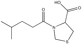 3-(4-methylpentanoyl)-1,3-thiazolidine-4-carboxylic acid Structure