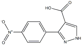 3-(4-nitrophenyl)-1H-pyrazole-4-carboxylic acid 结构式