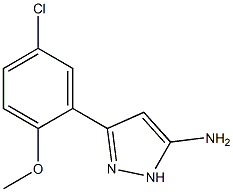 3-(5-chloro-2-methoxyphenyl)-1H-pyrazol-5-amine 化学構造式