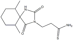 3-(6,10-dimethyl-2,4-dioxo-1,3-diazaspiro[4.5]dec-3-yl)propanethioamide