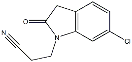 3-(6-chloro-2-oxo-2,3-dihydro-1H-indol-1-yl)propanenitrile 结构式