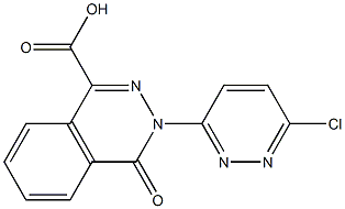 3-(6-chloropyridazin-3-yl)-4-oxo-3,4-dihydrophthalazine-1-carboxylic acid 化学構造式