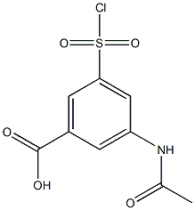 3-(acetylamino)-5-(chlorosulfonyl)benzoic acid 化学構造式