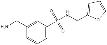 3-(aminomethyl)-N-(2-furylmethyl)benzenesulfonamide Structure