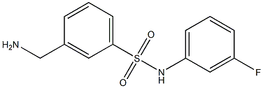 3-(aminomethyl)-N-(3-fluorophenyl)benzenesulfonamide,,结构式