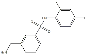 3-(aminomethyl)-N-(4-fluoro-2-methylphenyl)benzenesulfonamide,,结构式