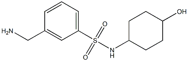3-(aminomethyl)-N-(4-hydroxycyclohexyl)benzenesulfonamide 结构式