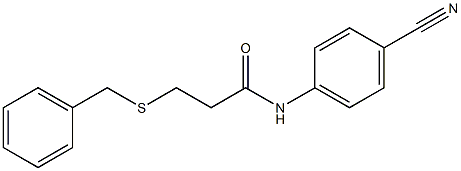 3-(benzylsulfanyl)-N-(4-cyanophenyl)propanamide Structure