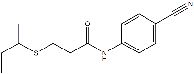 3-(butan-2-ylsulfanyl)-N-(4-cyanophenyl)propanamide,,结构式