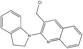 3-(chloromethyl)-2-(2,3-dihydro-1H-indol-1-yl)quinoline,,结构式