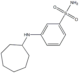 3-(cycloheptylamino)benzene-1-sulfonamide Struktur