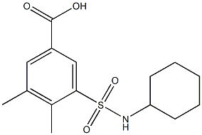 3-(cyclohexylsulfamoyl)-4,5-dimethylbenzoic acid Structure