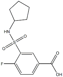 3-(cyclopentylsulfamoyl)-4-fluorobenzoic acid Struktur