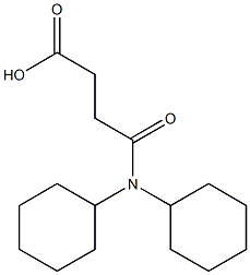 3-(dicyclohexylcarbamoyl)propanoic acid,,结构式
