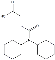 3-(dicyclohexylcarbamoyl)propanoic acid 化学構造式