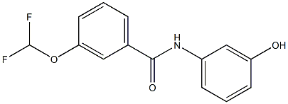 3-(difluoromethoxy)-N-(3-hydroxyphenyl)benzamide 化学構造式