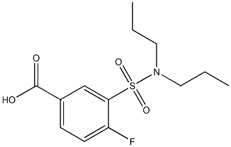 3-(dipropylsulfamoyl)-4-fluorobenzoic acid Structure