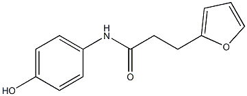 3-(furan-2-yl)-N-(4-hydroxyphenyl)propanamide 化学構造式