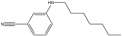 3-(heptylamino)benzonitrile 化学構造式